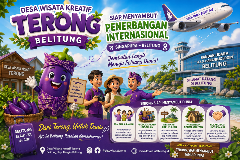 Kesiapan Desa Wisata Kreatif Terong Belitung Menyambut Penerbangan Internasional Scoo